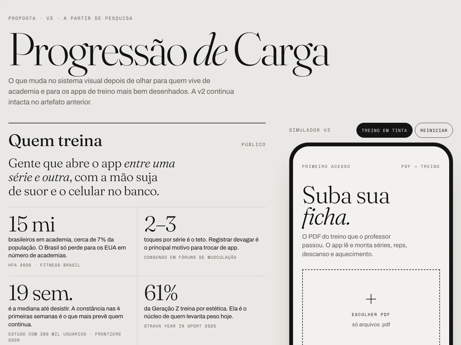 The proposal page: the title, four research figures and a phone running the app simulator